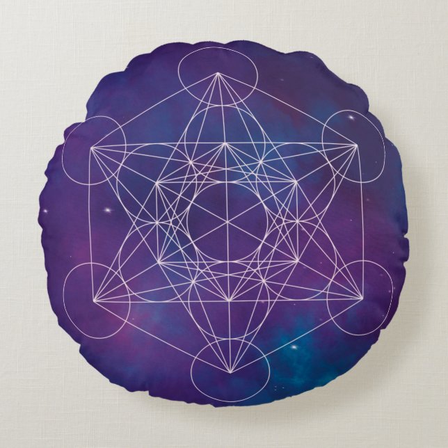 Metatron Rundes Kissen (Vorderseite)