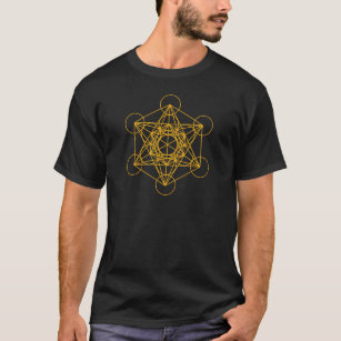 Metatron Würfel-Gold T-Shirt