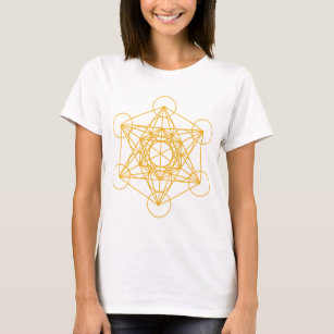 Metatron Würfel-Gold T-Shirt