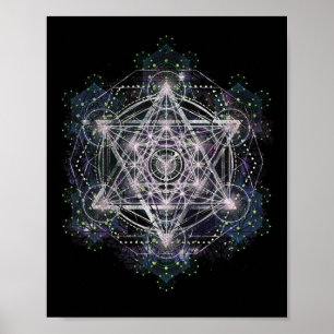 Metatron-Würfel Heilige Geometrie Shirt - Spiritue Poster