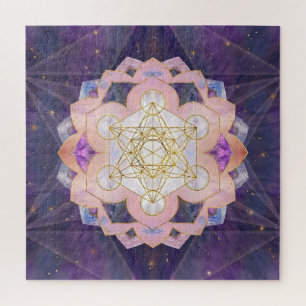 Metatron-Würfel in Gemstone-Lotus