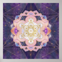 Metatron-Würfel in Gemstone-Lotus