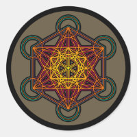 Metatron Würfel Mandala Aufkleber