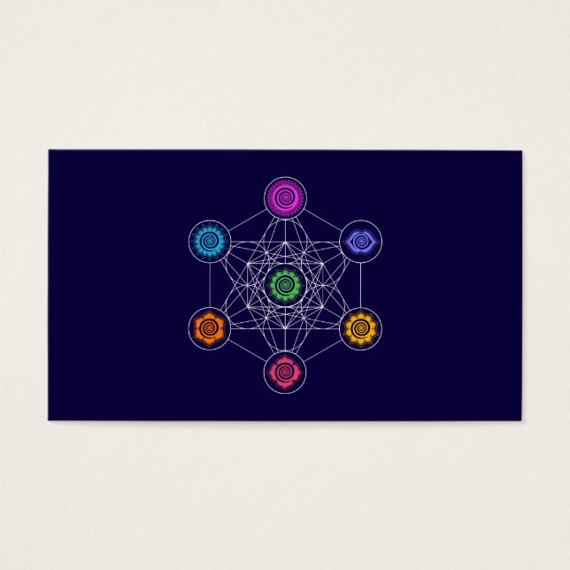 Metatronen Cube, Chakras, Kosmische Energiezentren (Vorderseite)