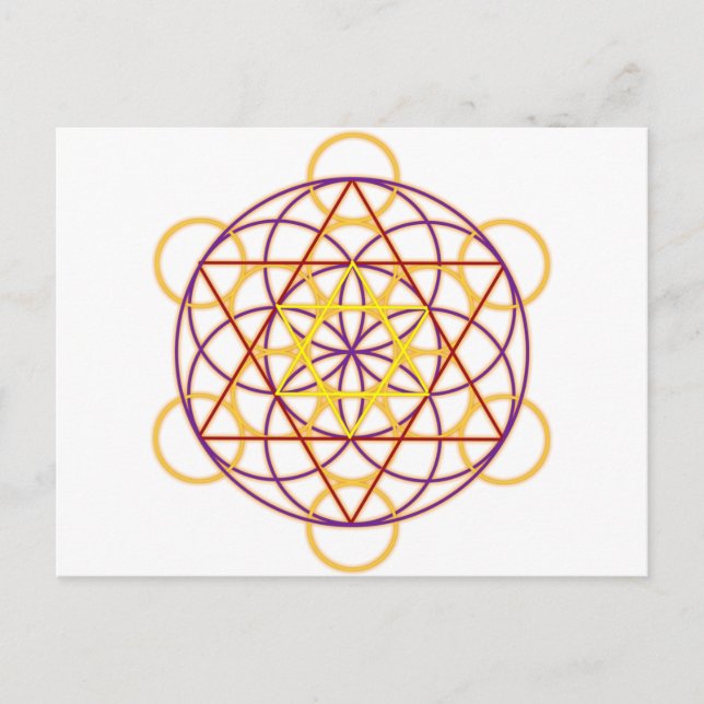 MetatronGlow1 Postkarte (Vorderseite)