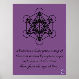 Metatron's Cube Map of Creation Poster