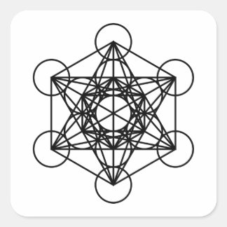 Metatrons Cube Quadratischer Aufkleber