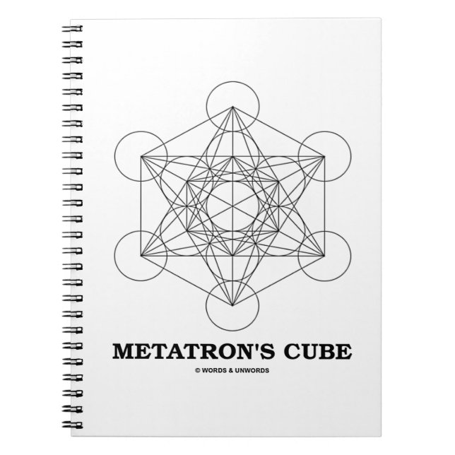 Metatrons Cube Sacred Geometry Notizblock (Vorderseite)