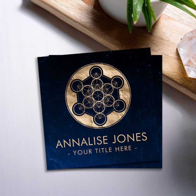Metatrons Cube Sacred Geometry Quadratische Visitenkarte (Von Creator hochgeladen)
