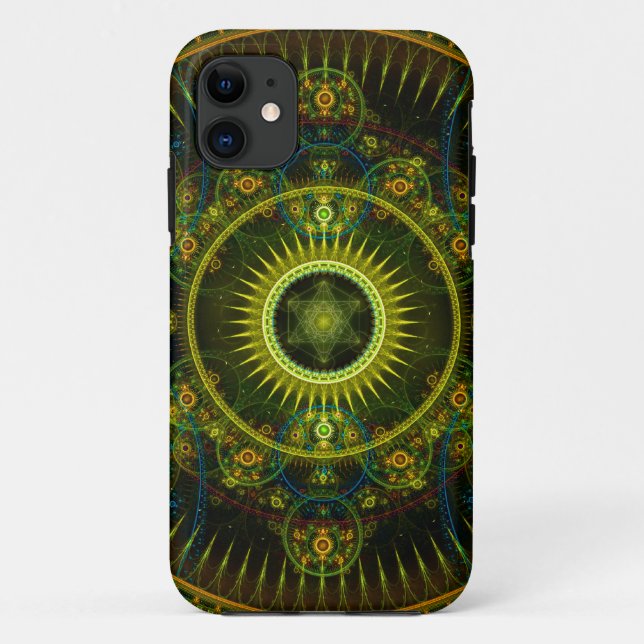 "Metatrons Magick Rad-" - Fraktal-Kunst Case-Mate iPhone Hülle (Rückseite)