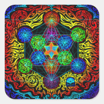 Metatrons Würfel-Aufkleber