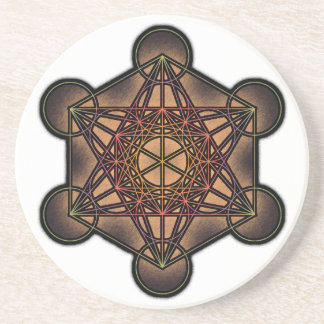 Metatrons Würfel - heiliges Geometrie-Symbol Getränkeuntersetzer