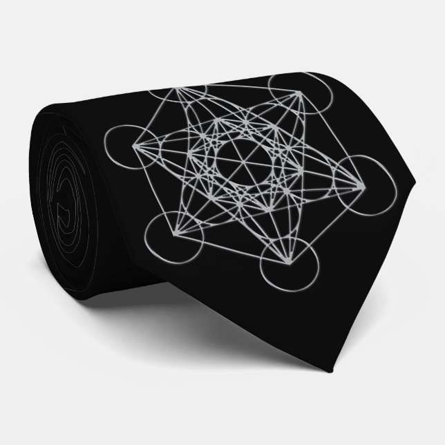 Metatrons Würfel Krawatte (Gerollt)