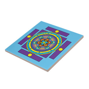 Metatrons Würfel Merkaba Mandala Fliese