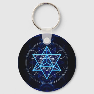 Metatrons Würfel -  Merkaba - Stern Tetraeder Schlüsselanhänger