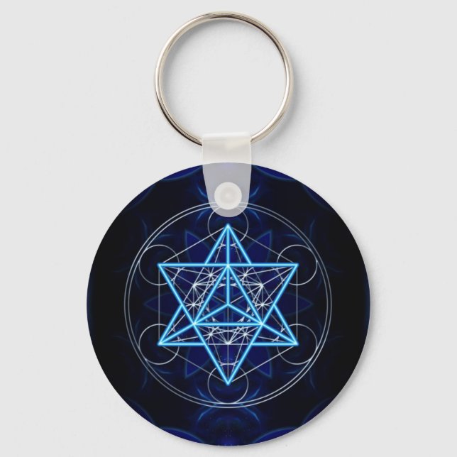 Metatrons Würfel -  Merkaba - Stern Tetraeder Schlüsselanhänger (Vorderseite)