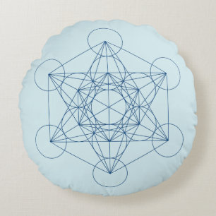 Metatrons Würfel Rundes Kissen