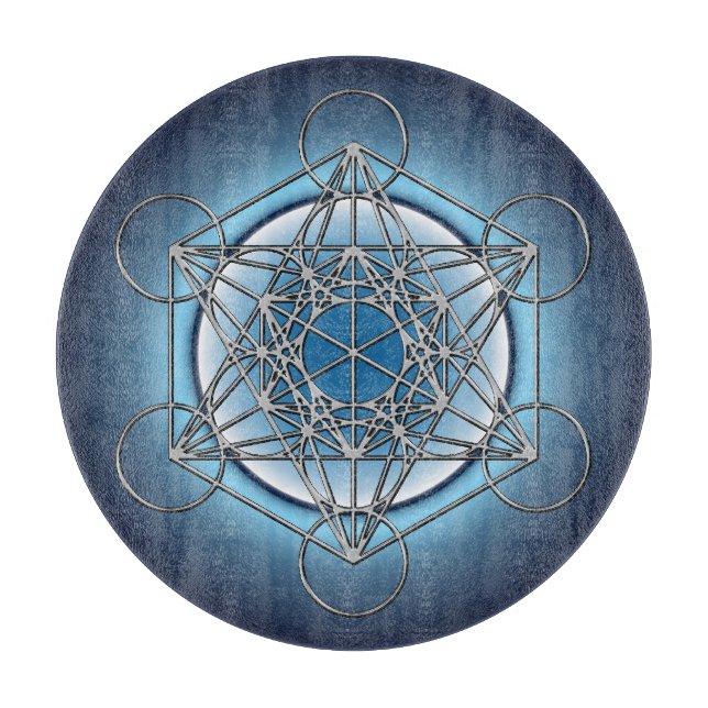 Metatrons Würfel Schneidebrett (Vorderseite)