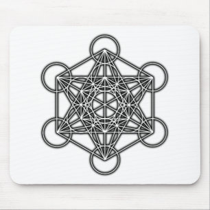 Metatrons Würfel (Schwarzes) Mousepad