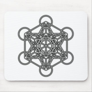 Metatrons Würfel (Schwarzes) Mousepad