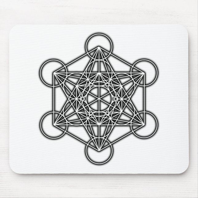 Metatrons Würfel (Schwarzes) Mousepad (Vorne)