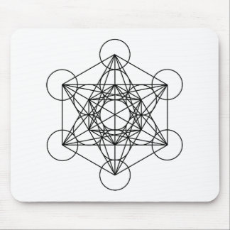 Metatrons Würfel (weiß) Mousepad