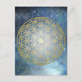 Metatrons würfelige Blume des Lebens  Postkarte
