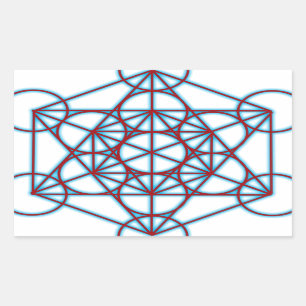MetatronTGlow Rechteckiger Aufkleber