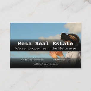 Metaverse Carte de visite société immobilière