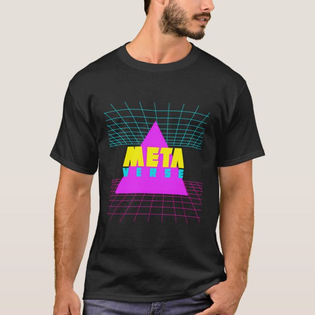 Metaverse Triangle Virtual Reality Gamer v Player T-Shirt (Vorderseite)