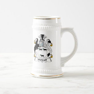 Metcalf Familienwappen Bierglas