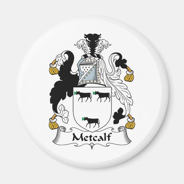 Metcalf-Familienwappen Magnet (Vorne)