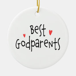 Mete Meilleur Godparents Photo Ornement en céramiq