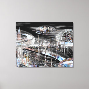 Metempirics wickelte Leinwand ein