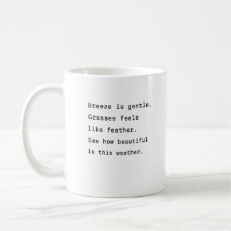 météo café tasse poétique typographie douce brise