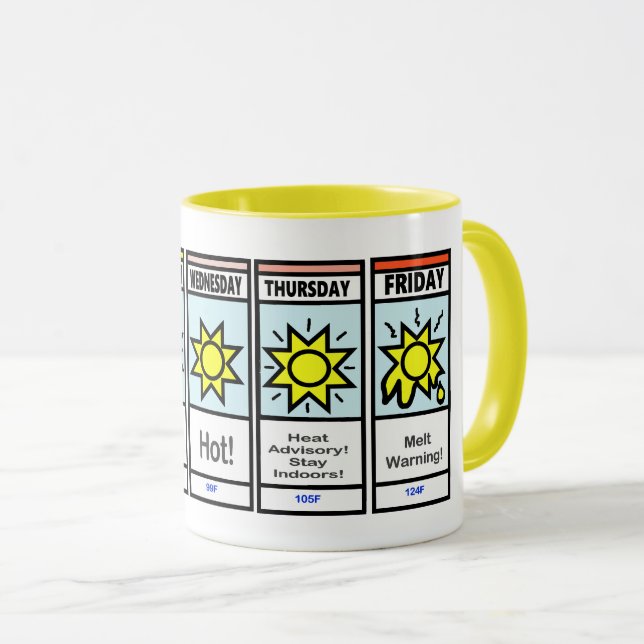 Météo très chaude Mug (Devant droit)