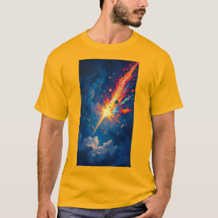 Meteor, der durch den Nachthimmel strömt T-Shirt