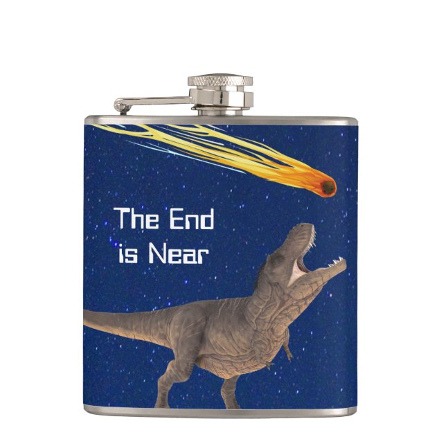 Meteor Dinosaurier End liegt in der Nähe des Desas Flachmann (Vorderseite)