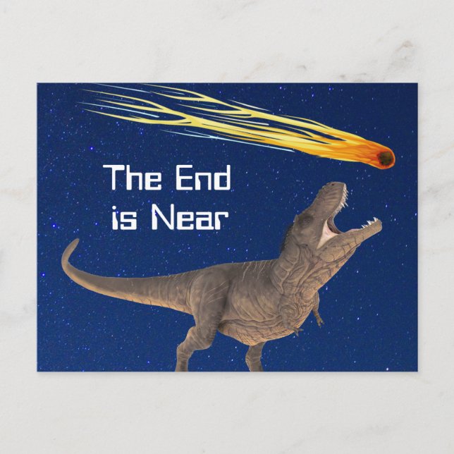 Meteor Dinosaurier End liegt in der Nähe des Desas Postkarte (Vorderseite)