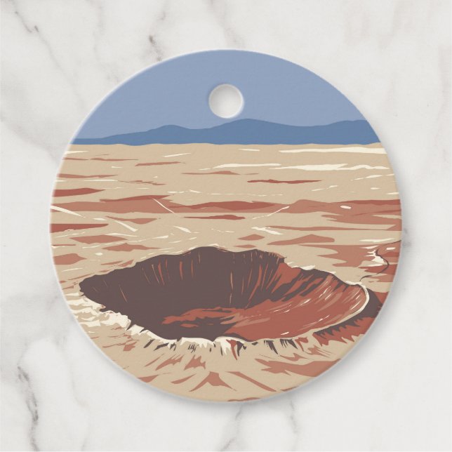 Meteor-Krater Geschenkanhänger (Vorderseite)