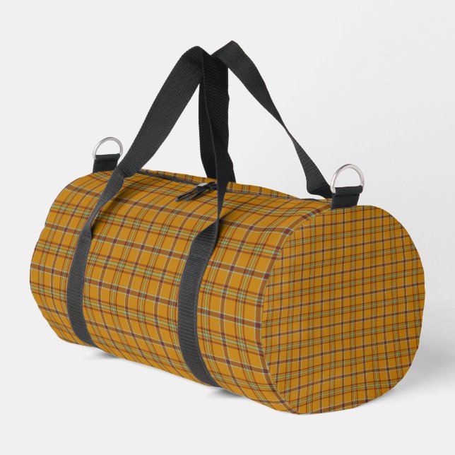 Meteor Orange and Puerto Rico Light Blue Plaid Duffle Bag (Linke Seite)