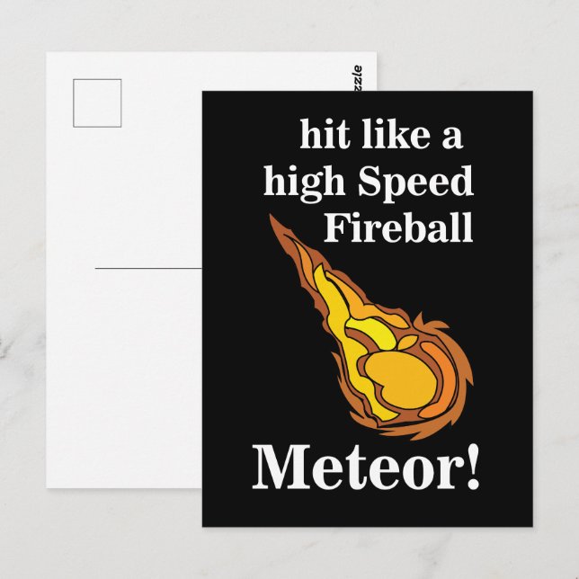 Meteor Shooting Star Fireball Meteor Postkarte (Vorne/Hinten)
