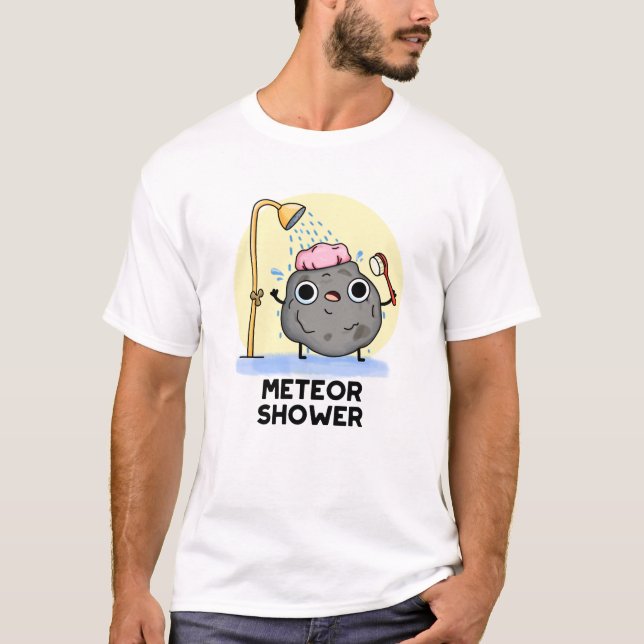 Meteor Shower Funny Science Pub T-Shirt (Vorderseite)
