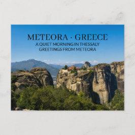 METEORA · GRIECHENLAND Ein ruhiger Morgen in Thess Postkarte