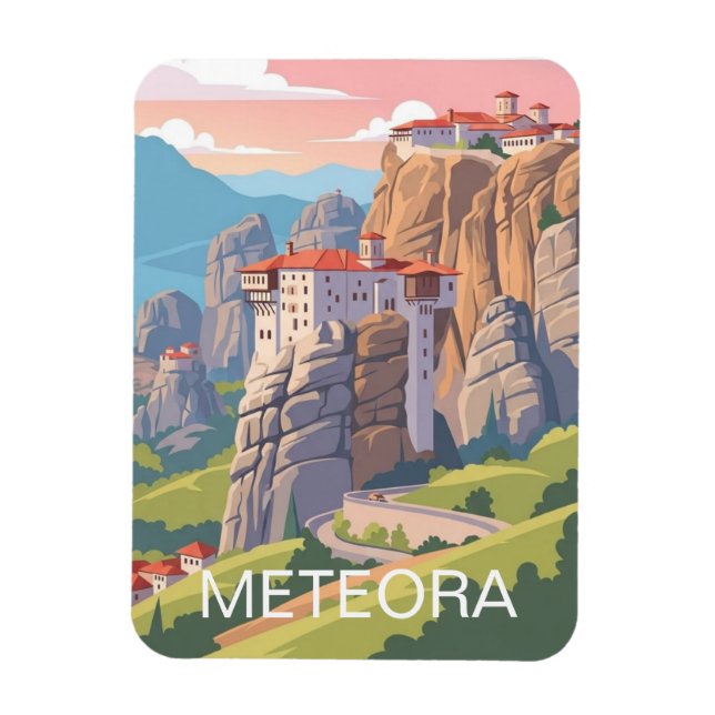 Meteora Griechenland Reise Magnet (Vertikal)