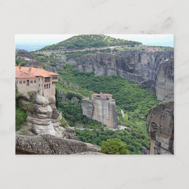 Meteora Kloster 2 Postkarte (Vorderseite)