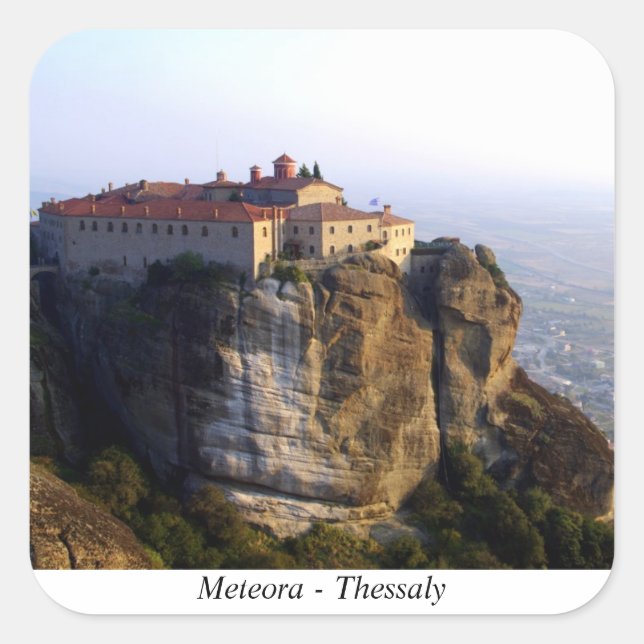 Meteora - Thessaly Quadratischer Aufkleber (Vorderseite)