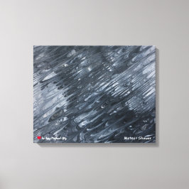 Meteordusche Rotes Herz Stretchierte Canvas Print Leinwanddruck