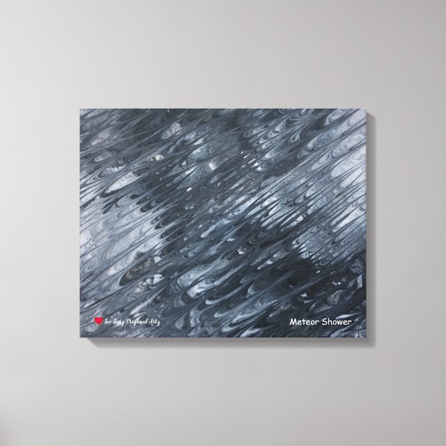 Meteordusche Rotes Herz Stretchierte Canvas Print Leinwanddruck (Vorderseite)