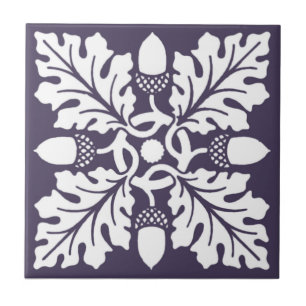 Meteorit Lila Acorn und Leaf Tile Design Fliese